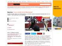 Bild zum Artikel: Spanien: Torero stirbt beim Stierkampf