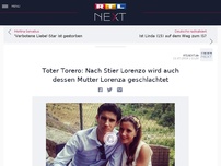 Bild zum Artikel: Toter Torero: Nach Stier Lorenzo wird auch dessen Mutter Lorenza geschlachtet