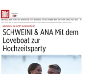 Bild zum Artikel: Abfahrt zur Kirche - Hier gibt Schweini seiner Ana das zweite Ja-Wort