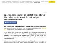 Bild zum Artikel: Sperma ist gesund! Es kostet zwar etwas Mut, aber dafür wirst du mit ewiger Schönheit belohnt.