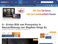 Bild zum Artikel: It - Erstes Bild von Pennywise in Neuverfilmung von Stephen Kings Es!