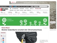 Bild zum Artikel: Fächer-Modul: Mobile Solarblume ersetzt den Stromanschluss