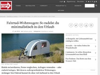 Bild zum Artikel: Fahrrad-Wohnwagen: So radelst du minimalistisch in den Urlaub