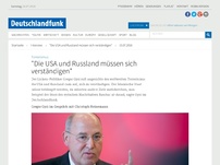 Bild zum Artikel: Deutschlandfunk | Interview | 'Die USA und Russland müssen sich verständigen'