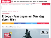 Bild zum Artikel: 1.200 Teilnehmer: Erdogan-Fans zogen am Samstag durch Wien