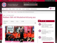 Bild zum Artikel: Inside:Robben fällt mit Muskelverletzung aus