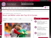 Bild zum Artikel: Europas Fußballer des Jahres:Neuer und Müller unter den Top 10 in Europa