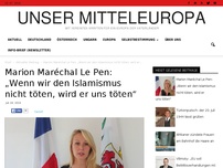 Bild zum Artikel: Marion Maréchal Le Pen: “Wenn wir den Islamismus nicht töten, wird er uns töten”