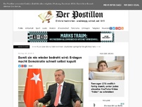 Bild zum Artikel: Damit sie nie wieder bedroht wird: Erdogan macht Demokratie schnell selbst kaputt