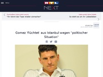 Bild zum Artikel: Nationalspieler Mario Gomez will nicht zurück in die Türkei