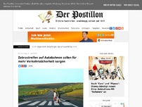 Bild zum Artikel: Zebrastreifen auf Autobahnen sollen für mehr Verkehrssicherheit sorgen