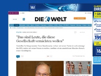 Bild zum Artikel: Heinz Buschkowsky: 'Das sind Leute, die diese Gesellschaft vernichten wollen'
