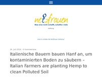 Bild zum Artikel: Italienische Bauern bauen Hanf an, um kontaminierten Boden zu säubern – Italian Farmers are planting Hemp to clean Polluted Soil