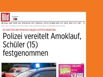 Bild zum Artikel: Planung einer Amoktat - Polizei nimmt 15-Jährigen fest