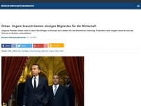 Bild zum Artikel: Orban: Ungarn braucht keinen einzigen Migranten für die Wirtschaft