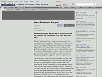 Bild zum Artikel: Hans Rauscher - Werte Muslime in Europa!