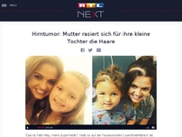 Bild zum Artikel: Hirntumor: Mutter rasiert sich für ihre kleine Tochter die Haare