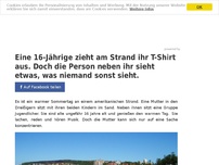 Bild zum Artikel: Eine 16-Jährige zieht am Strand ihr T-Shirt aus. Doch die Person neben ihr sieht etwas, was niemand sonst sieht.