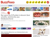 Bild zum Artikel: Nur wenn Du 9 Punkte in diesem Quiz schaffst, kommst Du aus Ostdeutschland