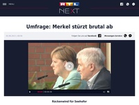 Bild zum Artikel: Umfrage: Merkel stürzt brutal ab