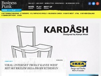Bild zum Artikel: Viral: Internet trollt Kanye West mit skurrilem IKEA-Produktdesign