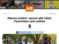 Bild zum Artikel: Obama erklärt, warum alle Väter Feministen sein sollten