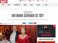 Bild zum Artikel: Ihr Mann Gerhard ist tot!