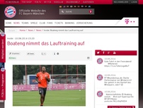 Bild zum Artikel: Inside:Boateng nimmt das Lauftraining auf