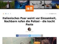 Bild zum Artikel: Italienisches Paar weint vor Einsamkeit, Nachbarn rufen die Polizei – und die kochen erstmal Pasta