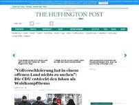 Bild zum Artikel: 'Vollverschleierung hat in einem offenen Land nichts zu suchen': Die CDU entdeckt den Islam als Wahlkampfthema