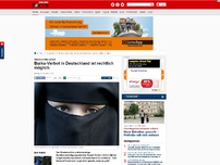 Bild zum Artikel: Staatsrechtler erklärt - Burka-Verbot in Deutschland ist rechtlich möglich