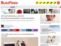 Bild zum Artikel: 29 Geheimnisse, die Dir Krankenschwestern nicht verraten