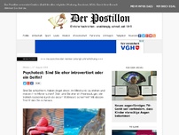 Bild zum Artikel: Psychotest: Sind Sie eher introvertiert oder ein Delfin?