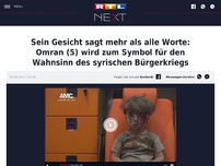 Bild zum Artikel: Sein Gesicht sagt mehr als alle Worte: Omran (5) wird zum Symbol für den Wahnsinn des syrischen Bürgerkriegs