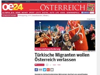Bild zum Artikel: Türkische Migranten wollen Österreich verlassen