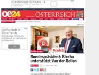 Bild zum Artikel: Bundespräsident: Blecha unterstützt Van der Bellen