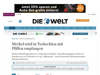 Bild zum Artikel: Flüchtlingspolitik: Merkel wird in Tschechien mit Pfiffen empfangen