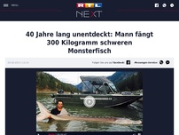 Bild zum Artikel: 40 Jahre lang unentdeckt: Mann fängt 300 Kilogramm schweren Monsterfisch