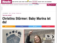 Bild zum Artikel: 'Sind total verliebt!': Christina Stürmer: Baby Marina ist da!