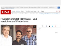 Bild zum Artikel: Flüchtling findet 1500 Euro - und verzichtet auf Finderlohn