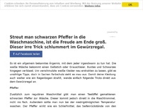 Bild zum Artikel: Streut man schwarzen Pfeffer in die Waschmaschine, ist die Freude am Ende groß. Dieser irre Trick schlummert im Gewürzregal.