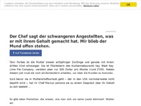 Bild zum Artikel: Der Chef sagt der schwangeren Angestellten, was er mit ihrem Gehalt gemacht hat. Mir blieb der Mund offen stehen.