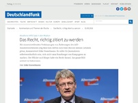 Bild zum Artikel: Deutschlandfunk | Kommentare und Themen der Woche | Das Recht, richtig zitiert zu werden