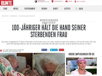 Bild zum Artikel: 100-Jähriger hält die Hand seiner sterbenden Frau