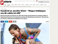 Bild zum Artikel: Jennifer Rostock: Hassbrief an Jennifer Weist - 'Wegen Schlampen wie dir wähle ich AfD'