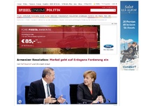 Bild zum Artikel: Armenien-Resolution: Merkel geht auf Erdogans Forderung ein