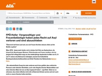 Bild zum Artikel: FPÖ-Hofer: Vergewaltiger und Frauenbelästiger haben jedes Recht auf Asyl verloren und sind abzuschieben