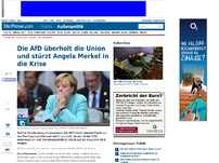 Bild zum Artikel: Die AfD überholt die Union und stürzt Angela Merkel in die Krise
