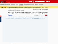 Bild zum Artikel: Meinungstrend unter deutschen Bürgern - Umfrage: Deutsche fordern Korrekturen der Flüchtlingspolitik