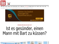 Bild zum Artikel: Weniger Keime und sexy - Ist es gesünder, einen Mann mit Bart zu küssen?